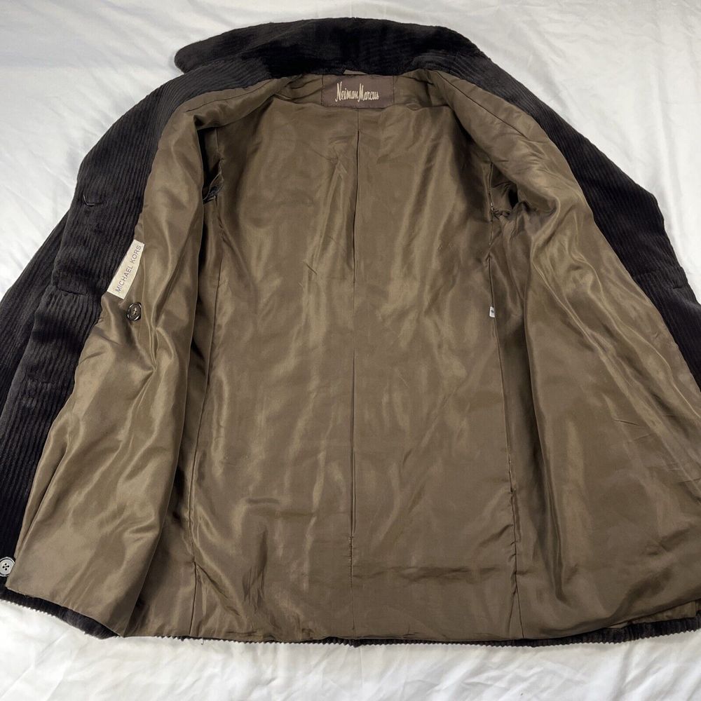 Neiman Marcus Exclusive Michael Kors Velvet Blazer Coat Brown/chocolate Sz US 8 - Picture 8 of 16